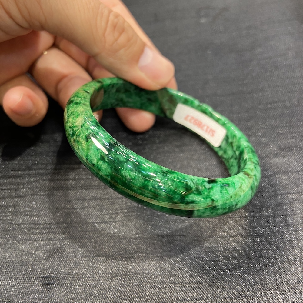 翡翠 花青翡翠 花青綠色手鐲 一件翡翠